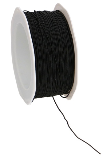 [K1400011] Luxe Decoratiedraad Garen Met IJzerdraad Zwart 1mm x 100meter