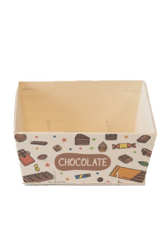 [183009] Houten Korf Bedrukt Chocolate Versie 1 20x15x5cm 25stuks
