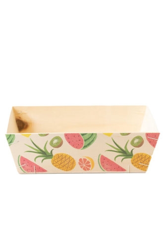 [183025] Houten Korf Bedrukt Fruit Versie 2 29x19x9cm 25stuks