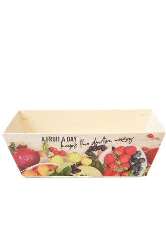 [183026] Houten Korf Bedrukt Fruit Versie 3 29x19x9cm 25stuks