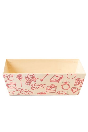 [183042] Houten Korf Bedrukt Liefde Versie 2 29x19x9cm 25stuks