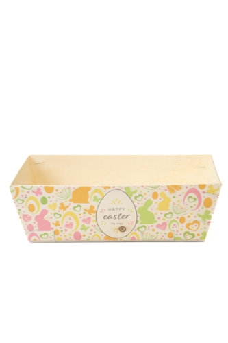 [183047] Houten Korf Bedrukt Paas Versie 1 29x19x9cm 25stuks