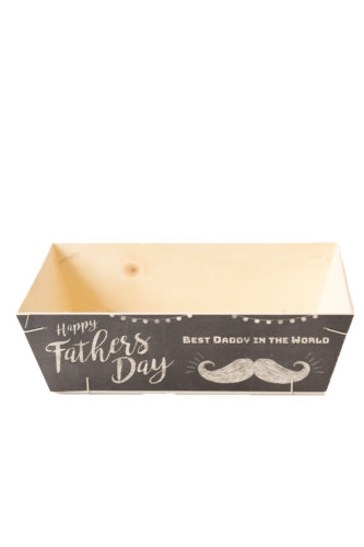 [183059] Houten Korf Bedrukt Vaderdag Versie 1 29x19x9cm 25stuks