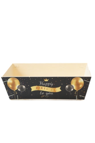 [183066] Houten Korf Bedrukt Verjaardag Versie 3 29x19x9cm 25stuks