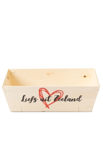 [183071] Houten Korf Bedrukt Zeeland Versie 2 29x19x9cm 25stuks