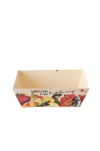 [183077] Houten Korf Bedrukt Fruit Versie 3 34x25x11cm 25stuks