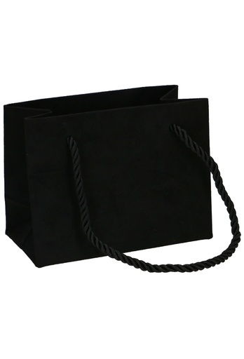 [K1110829] Luxe Cadeautasjes Barcelona Zwart Bekleed Met Stof 16x8x12cm 10stuks