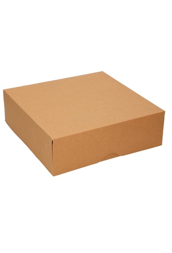 [K1272123] Gebaksdozen Kraft Delights 25x25x8cm Kraft Onbedrukt 50stuks