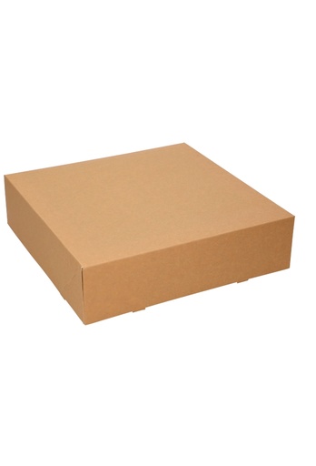 [K1272125] Gebaksdozen Kraft Delights 30x30x8cm Kraft Onbedrukt 50stuks