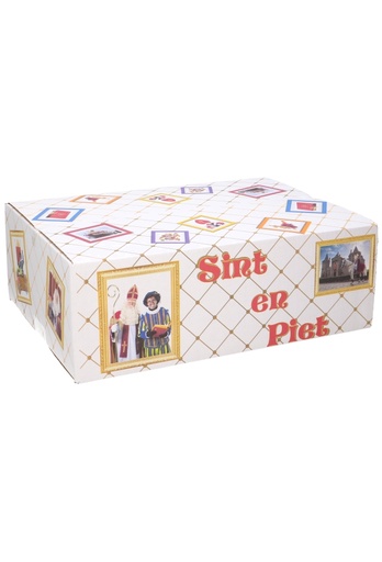 [1910127] Geschenkdozen Sint & Piet 39x29x13cm 15stuks