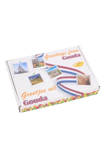 [1920006] Brievenbusdoos Groetjes & Greetings Gouda A5 22x16x2.8cm 10stuks