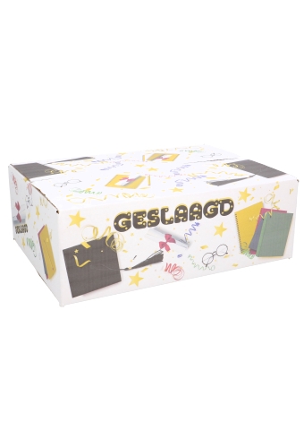 [1910133] Geschenkdozen Geslaagd 39x29x13cm 15stuks