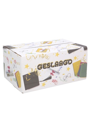 [1910134] Geschenkdozen Geslaagd 31x20x14cm 30stuks