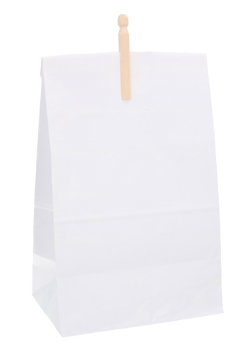 [K1071017] Blokbodemzakken Kraft Wit XL 22x14x36cm 250stuks