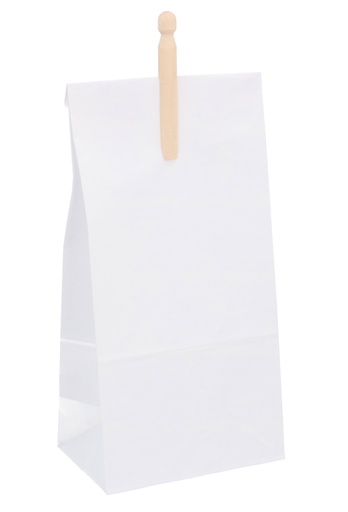 [K1071015] Blokbodemzakken Kraft Wit XL 15x10x32cm 500stuks