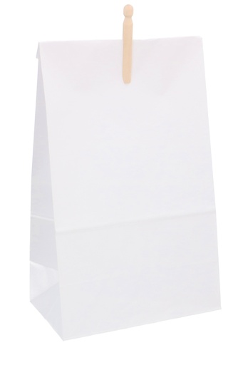 [K1071019] Blokbodemzakken Kraft Wit XL 25x15x43.5cm 125stuks