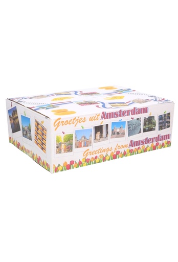 [1910139] Geschenkdozen Groetjes & Greetings Amsterdam 39x29x13cm 15stuks