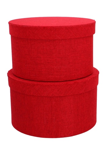 [K1272130] LUXE KANT & KLARE Flowerbox Latemar Canvas Rond Groot Set van 2 stuks