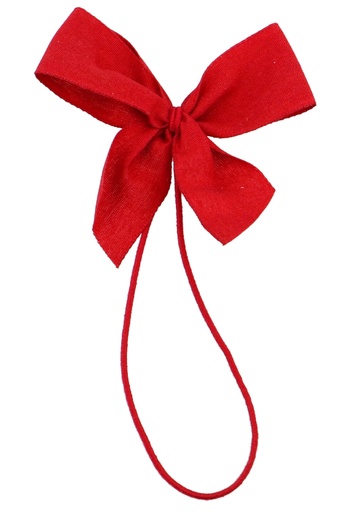 [K1420295] Strikje Tencel Lint Rood Met Elastiek 10cm 7x6cm 250stuks