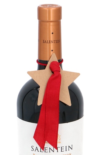 [K1420297] Strikje Tencel Stropdas Rood 6x5cm Met Elastiek Kraft Ster 6cm 10stuks