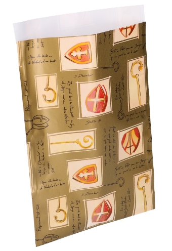 [K1220074] Sintzakjes Sint Mijter & Staf 12x19cm 250stuks