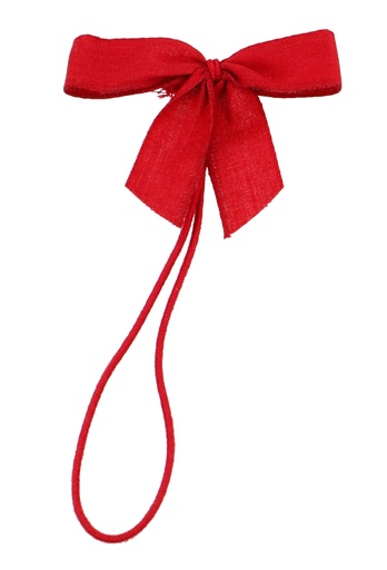 [K1420296] Strikje Tencel Lint Rood Met Elastiek 10cm 6x5cm 250stuks