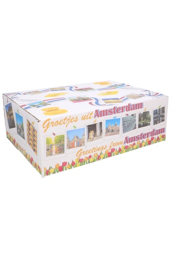 [1910140] Geschenkdozen Groetjes & Greetings Amsterdam 31x20x14cm 30stuks