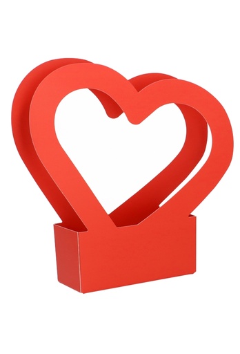[K1272136] Korf met Hartvorm Rood Klein 18x7x8cm 10stuks