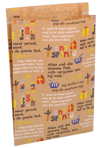 [K1220249] Sintzakjes Het Is De Goede Sint & ZIJVOUW 17x25+4cm 100stuks
