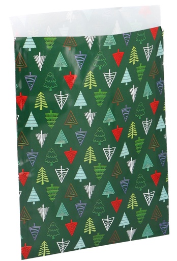 [K1230091] Kerstzakjes Christmas Tree Green 12x19cm 200stuks