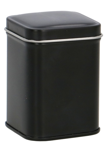 [K1150527] Blikken Blanco Zwart Rechthoekig 4.4x4.4x6.3cm 1 stuk