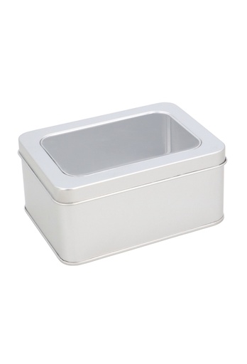 [K1150520] Blikken Blanco Met Venster 12.8x9.3x6cm 1 stuk