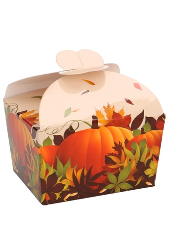 [K1360658] Bonbondoosjes Herfst Pompoen 125gr & Vlindersluiting 7.6x6x4.8cm 24st