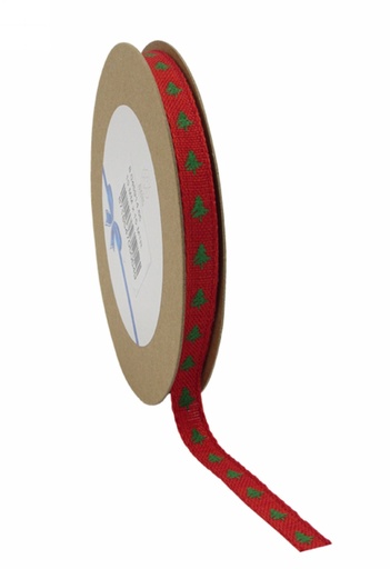 [K1391275] Kerstlint Jute Trees Rood 10mm x 15meter