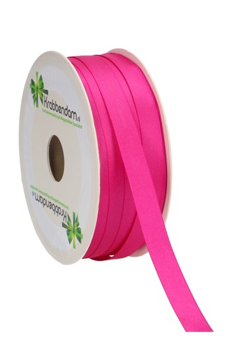 [K1300037] Satijn Dubbel Lint 12mm x 100 meter Fuchsia