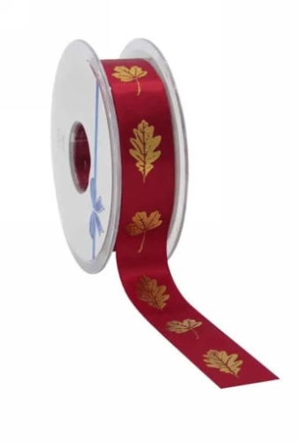 [K1390077] Kadolint Herfst Bladeren Wijn Rood & Koper 23mm x 25meter