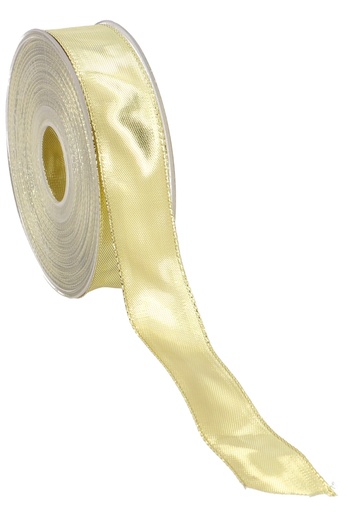 [K1390012] Luxe Kadolint Metallic Goud Met IJzerdraad 25mm x 20 meter