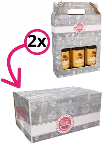 [1910046-INLAY] Bierverzenddozen Beer Deliver Box 31x20x14cm 30stuks