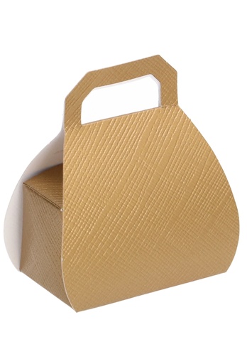 [K1272150] Kadodoosjes Borsa Tasje & Hengsel 2 bonbons Goud 5.8x3.5x8cm 10stuks