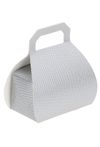 [K1272151] Kadodoosjes Borsa Tasje & Hengsel 2 bonbons Zilver 5.8x3.5x8cm 10stuks