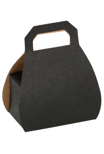 [K1272152] Kadodoosjes Borsa Tasje & Hengsel 2 bonbons Zwart 5.8x3.5x8cm 10stuks