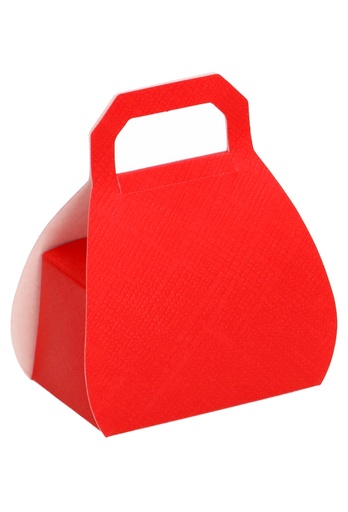 [K1272154] Kadodoosjes Borsa Tasje & Hengsel 2 Bonbons Rood 5.8x3.5x8cm 10stuks