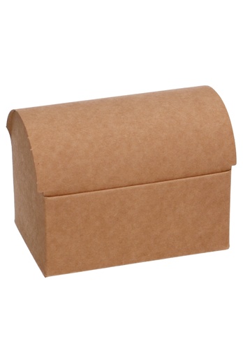 [K1272158] Kadodoosje Schatkistje Kraft Glad 250gram 10x7x7.5cm 10stuks