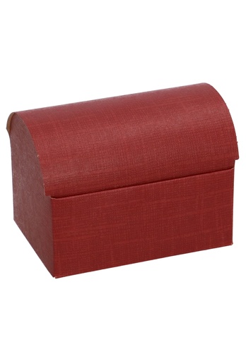 [K1272156] Kadodoosje Schatkistje Bordeaux 250gram 10x7x7.5cm 10stuks