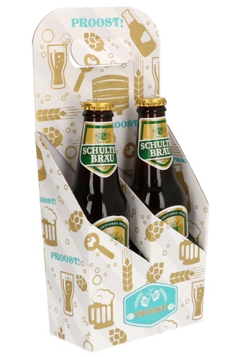 [1950002] Bierverpakking Draagdoos Brugge Proost voor 2 flesjes 33cl 10stuks