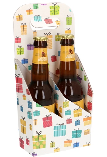 [1950005] Bierverpakking Draagdoos Brugge Kadootje voor 2 flesjes 33cl 10stuks
