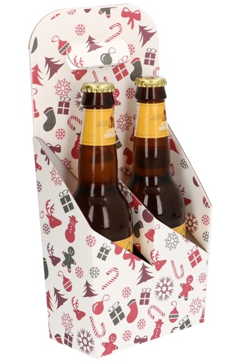 [1950009] Bierverpakking Draagdoos Brugge Merry Christmas 2 flesjes 33cl 10stuks