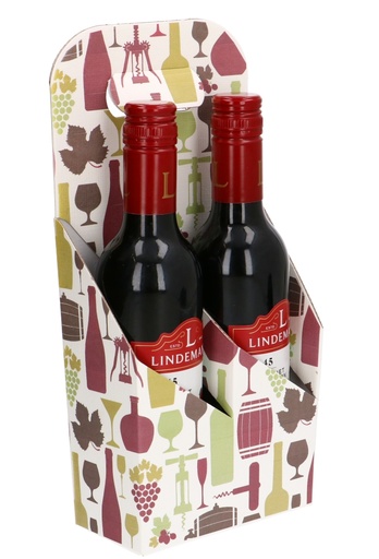 [1950021] Wijnverpakking Draagdoos Piccolo Wijnen voor 2 flesjes 37.5cl 10stuks