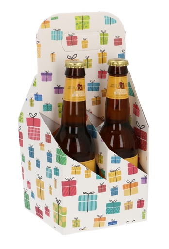 [1950026] Bierverpakking Draagdoos Brugge Kadootje voor 4 Flesjes 33cl 10stuks