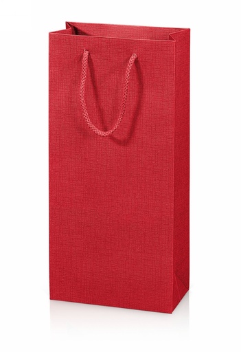 [1170563] Wijntasje Linnentextuur Rood 2 Fles 317x8.5x36cm 20stuks